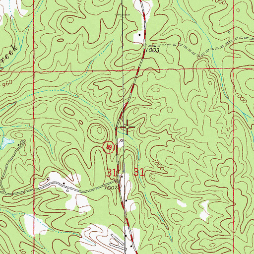 Topographic Map of Loombeam Gin (historical), AL