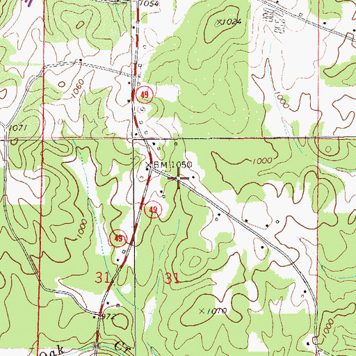 Topographic Map of Maitland Gin (historical), AL