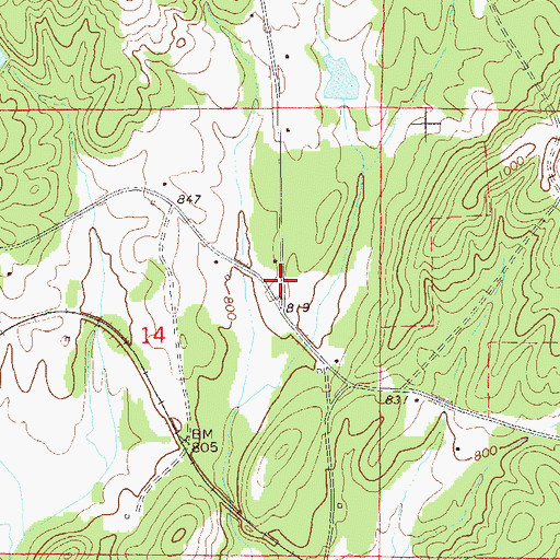 Topographic Map of Orrs Gin (historical), AL