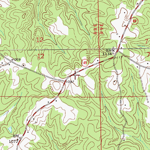 Topographic Map of Parishs Store (historical), AL