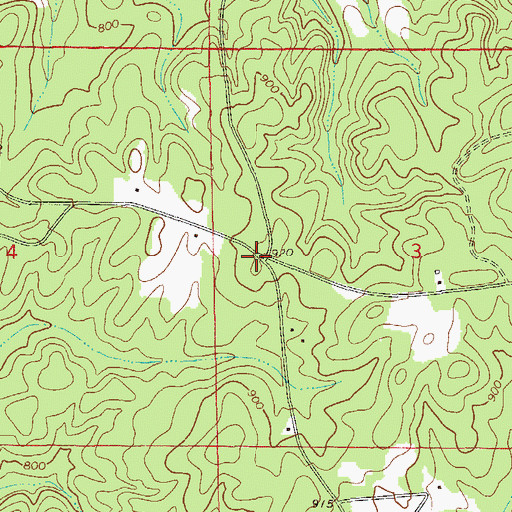 Topographic Map of Sarvis Church (historical), AL