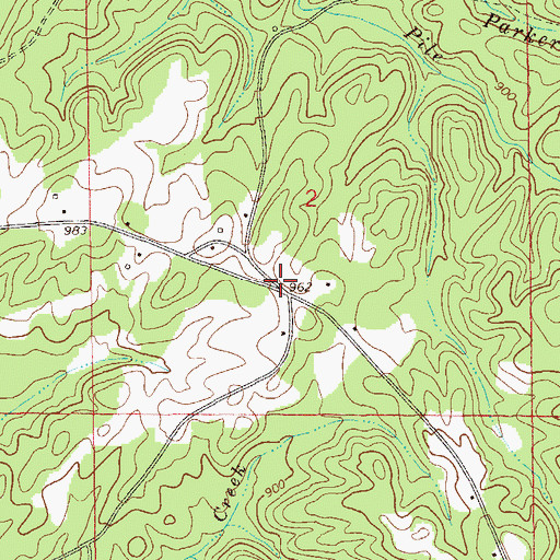 Topographic Map of Vickers Store (historical), AL