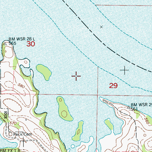 Topographic Map of Bells School (historical), AL
