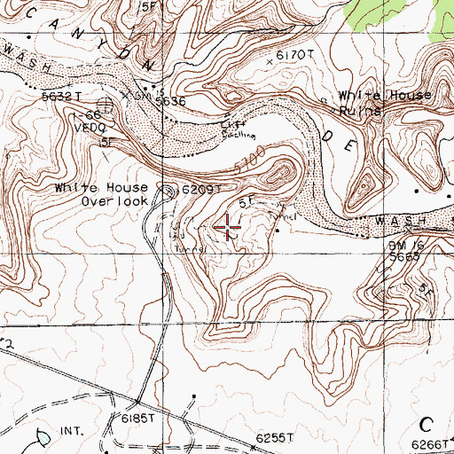 Topographic Map of Womans Trail, AZ