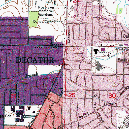 Topographic Map of Bethany Presbyterian Church, AL