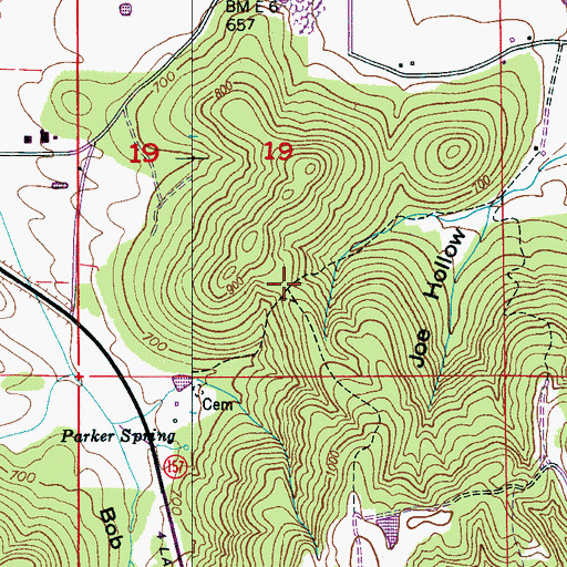 Topographic Map of Boyle Gap, AL