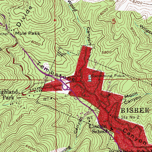 Topographic Map of Wood Canyon, AZ