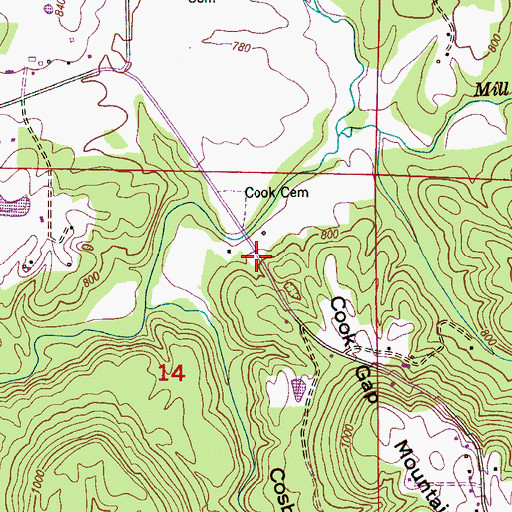 Topographic Map of Brown Chapel, AL