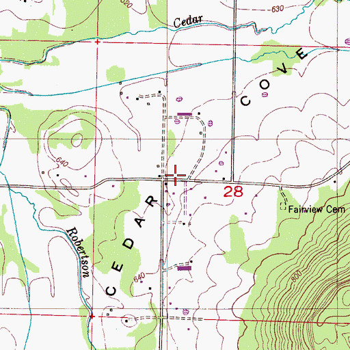 Topographic Map of Center Point School (historical), AL