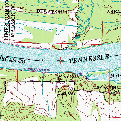 Topographic Map of Crabbs Ferry (historical), AL