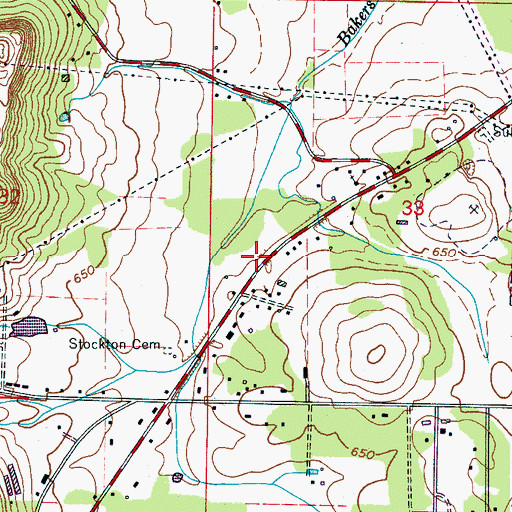 Topographic Map of Curtis Well (historical), AL