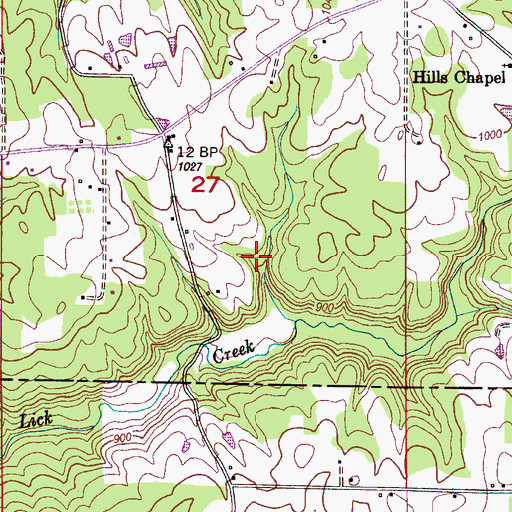 Topographic Map of Dripping Spring School (historical), AL