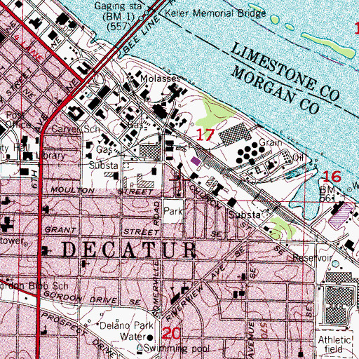 Topographic Map of Jones Chapel Methodist Church, AL