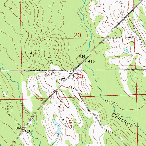 Topographic Map of Bells Chapel Church, AL