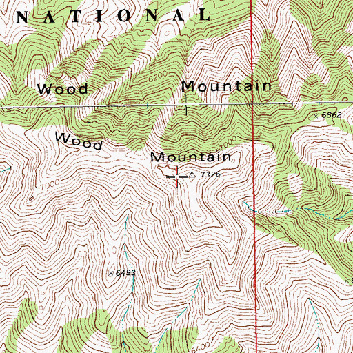 Topographic Map of Wood Mountain, AZ