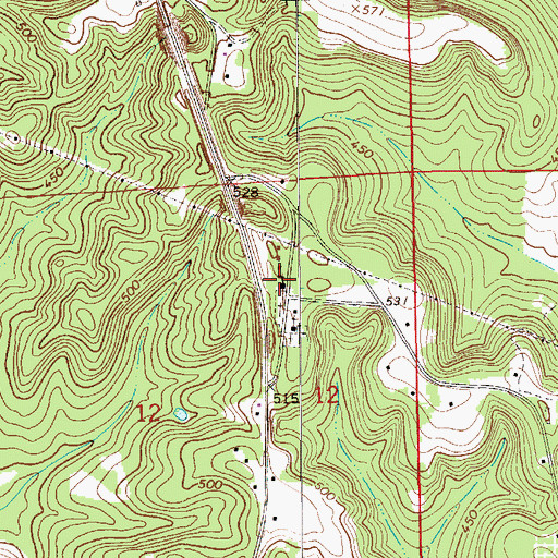 Topographic Map of Bethel Church, AL