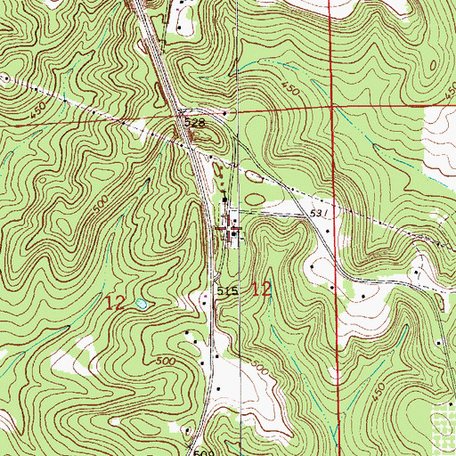 Topographic Map of Bethlehem Church, AL