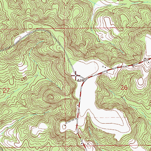 Topographic Map of Canaan Church, AL