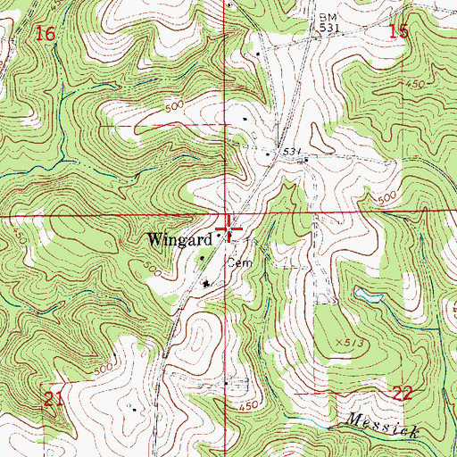 Topographic Map of Mount Zion Missionary Baptist Church, AL