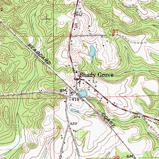 Topographic Map of Chesser Post Office (historical), AL