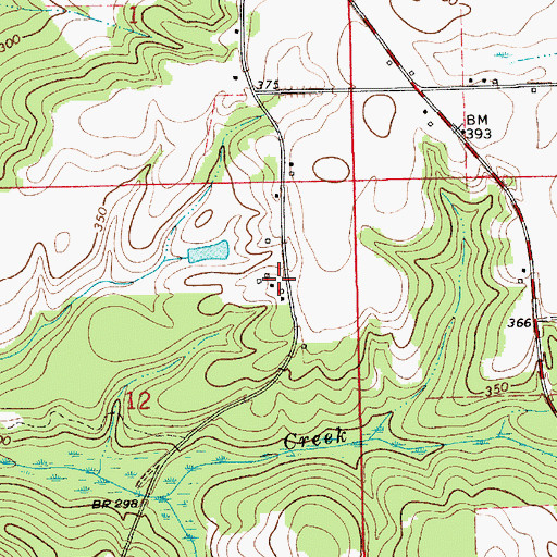 Topographic Map of Dallasville Post Office (historical), AL