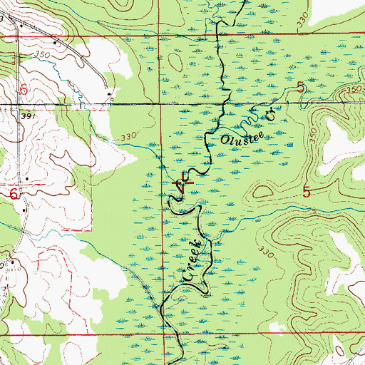 Topographic Map of Dyers Bridge (historical), AL