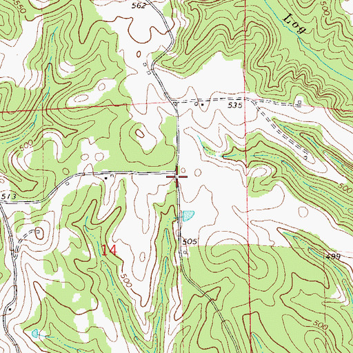 Topographic Map of Warriorville Post Office (historical), AL