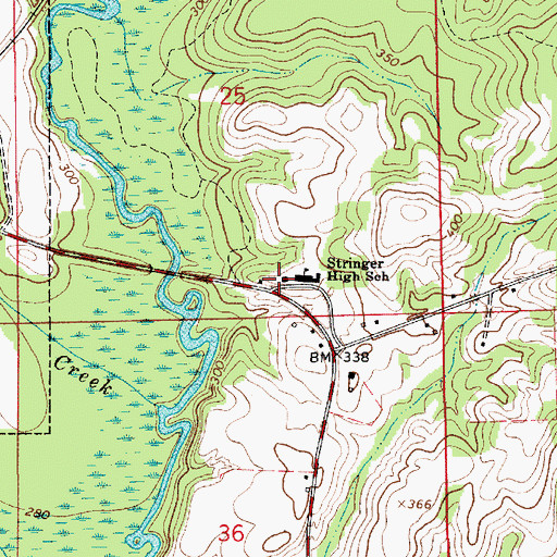 Topographic Map of Goshen Elementary School, AL