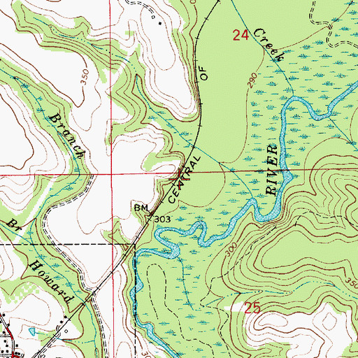 Topographic Map of Hanchey (historical), AL