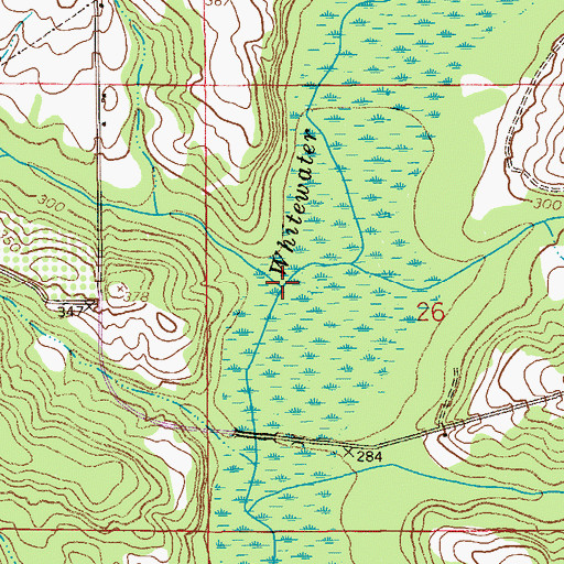 Topographic Map of Indian Creek, AL