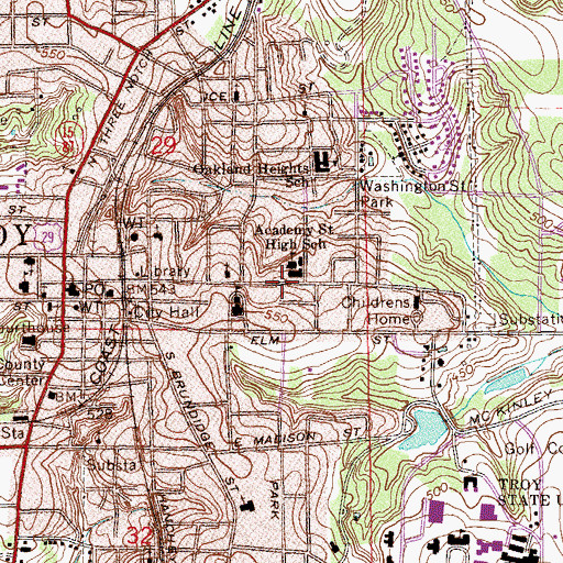Topographic Map of Joyce Methodist Episcopal Church, AL