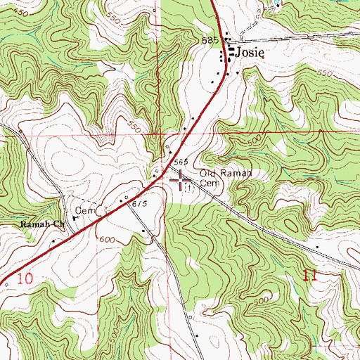 Topographic Map of Mount Zion Baptist Church (historical), AL