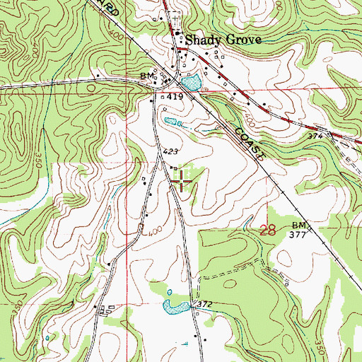 Topographic Map of Olustee, AL