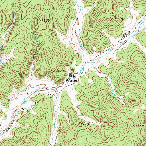 Topographic Map of Big Water, AZ