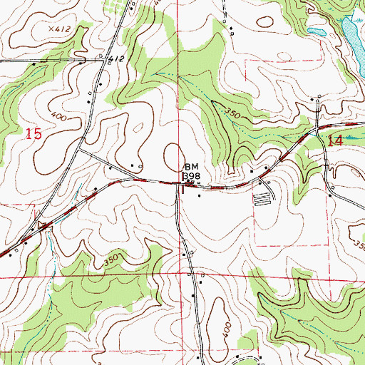 Topographic Map of Palmyra, AL