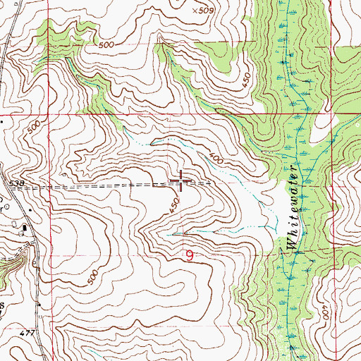 Topographic Map of Pea River Post Office (historical), AL