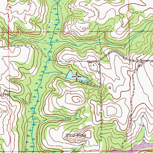 Topographic Map of Pearsons Pond, AL