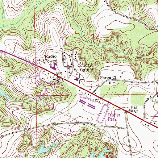 Topographic Map of Pike County Fairground, AL