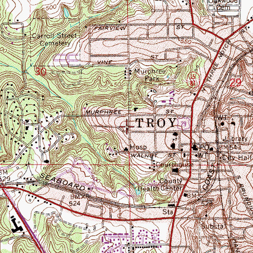 Topographic Map of Saint Marks Episcopal Church, AL