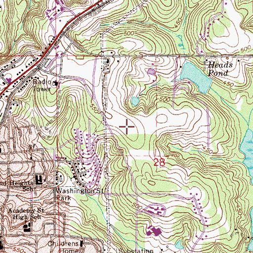 Topographic Map of Troy Elementary School, AL