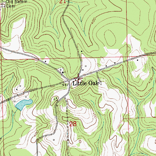 Topographic Map of Wellington Academy (historical), AL