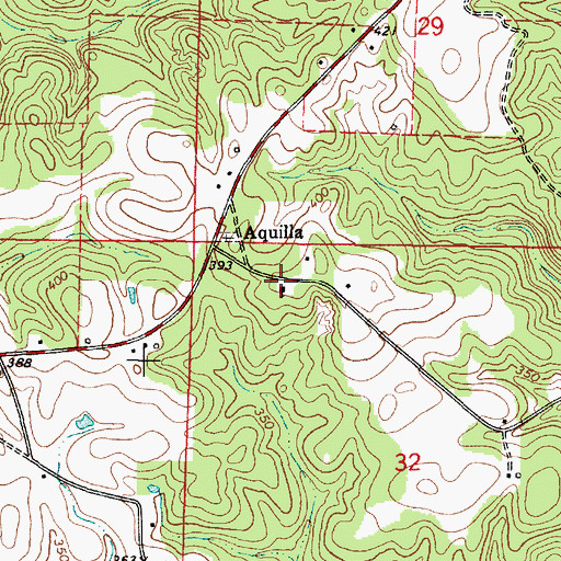 Topographic Map of Aquilla United Methodist Church, AL
