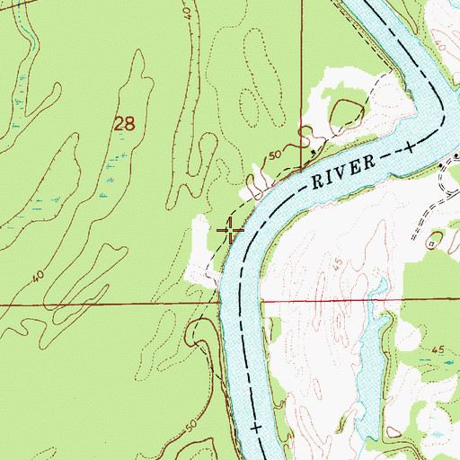 Topographic Map of Barneys Shoals, AL