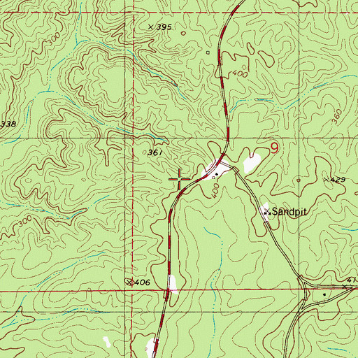 Topographic Map of Bergamot School (historical), AL