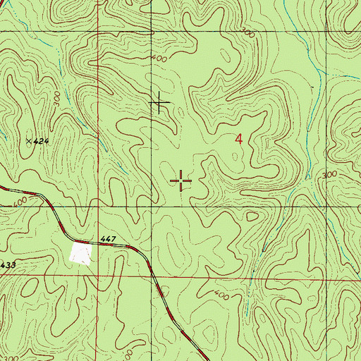 Topographic Map of Betty Gap Mountain, AL