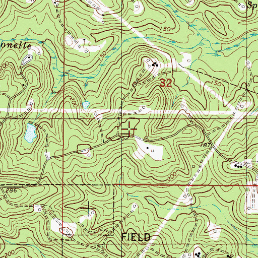 Topographic Map of Butler Church of Christ, AL