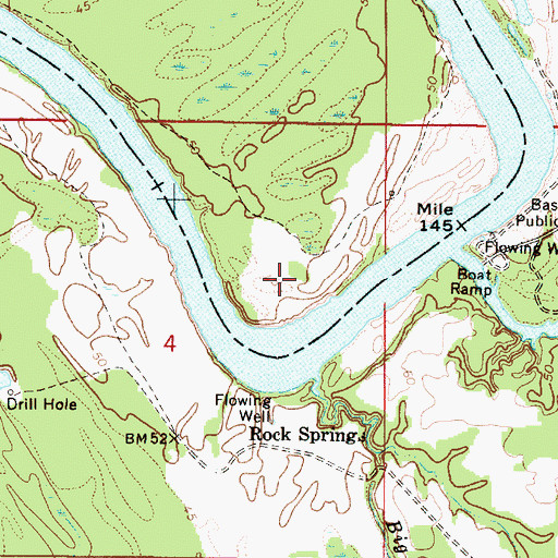 Topographic Map of Cade Bend, AL