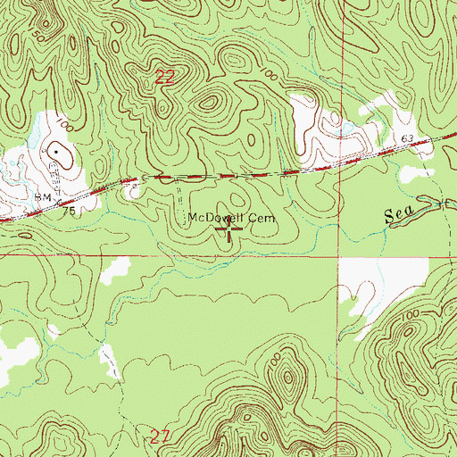 Topographic Map of Callier Branch, AL