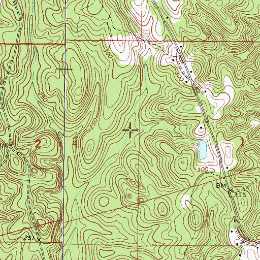 Topographic Map of Campground Branch, AL