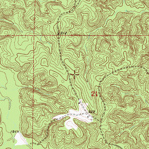 Topographic Map of Carroll School (historical), AL